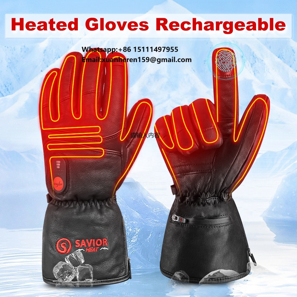 Touch Screen Gloves - Verwarmde leren handschoenen Heren Dames Winter