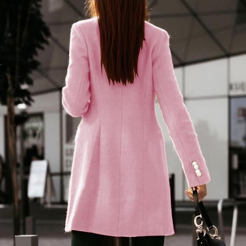 652F Dames herfst-winterwollen - Wool Coat Peacoat recensie en prijs