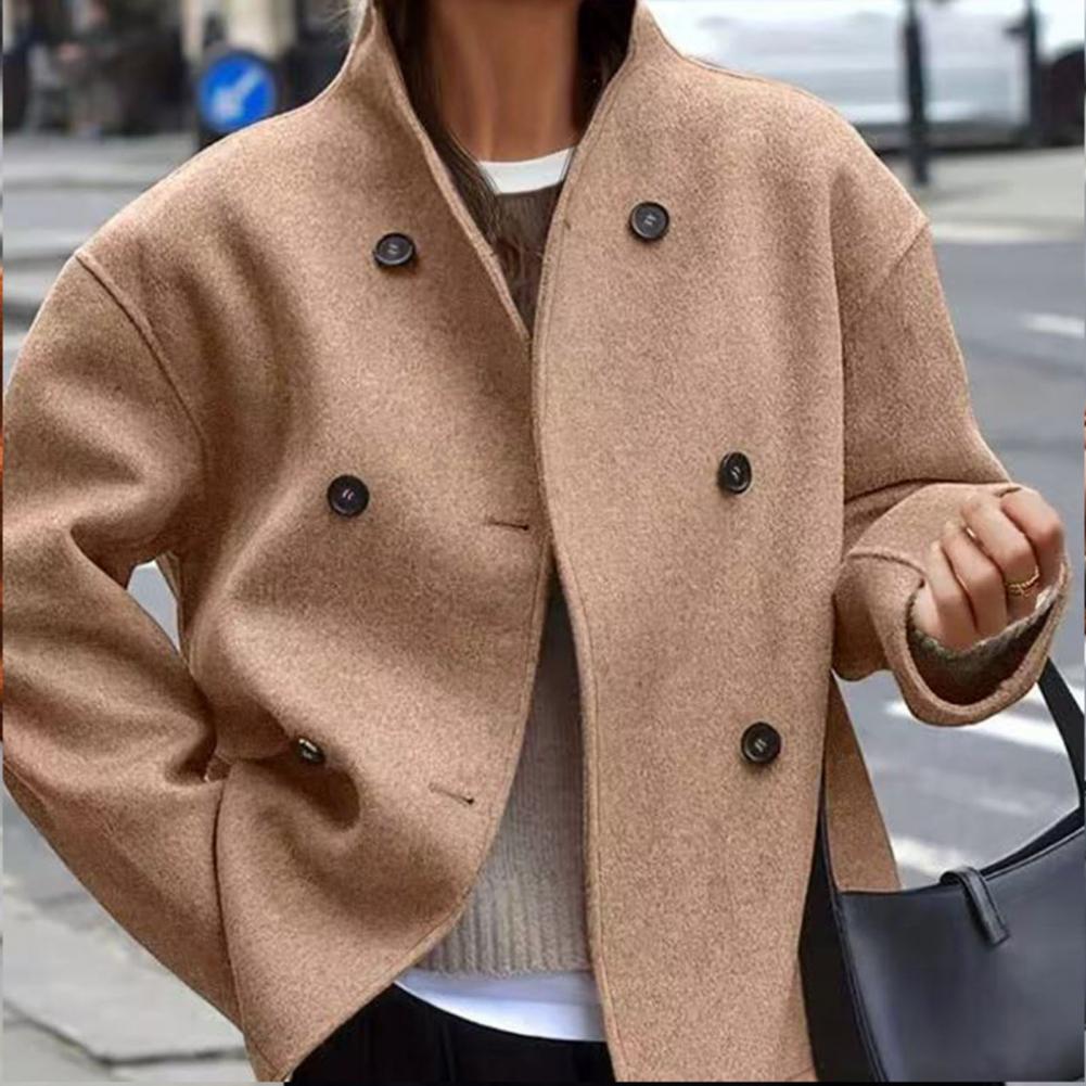 Dames winterjas, cropped wolle - Wool Coat Peacoat recensie en prijs