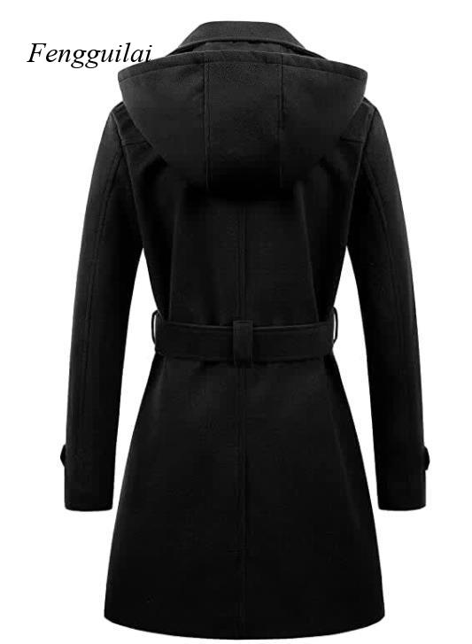 Zwarte dames wollen peacoat me - Wool Coat Peacoat recensie en prijs
