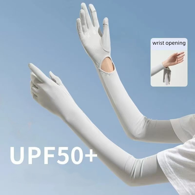 UPF50+ Ice Silk zonwerende arm - Touch Screen Gloves recensie en prijs